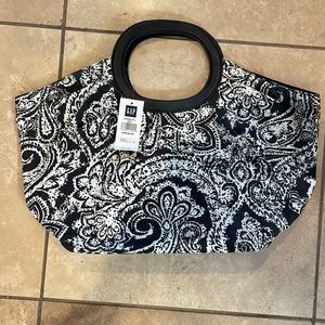 Black and white purse